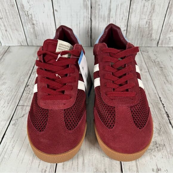 Steve Madden Hudsin Women's Retro-Inspired Suede Sneaker Burgundy Sz 9 - Picture 5 of 10